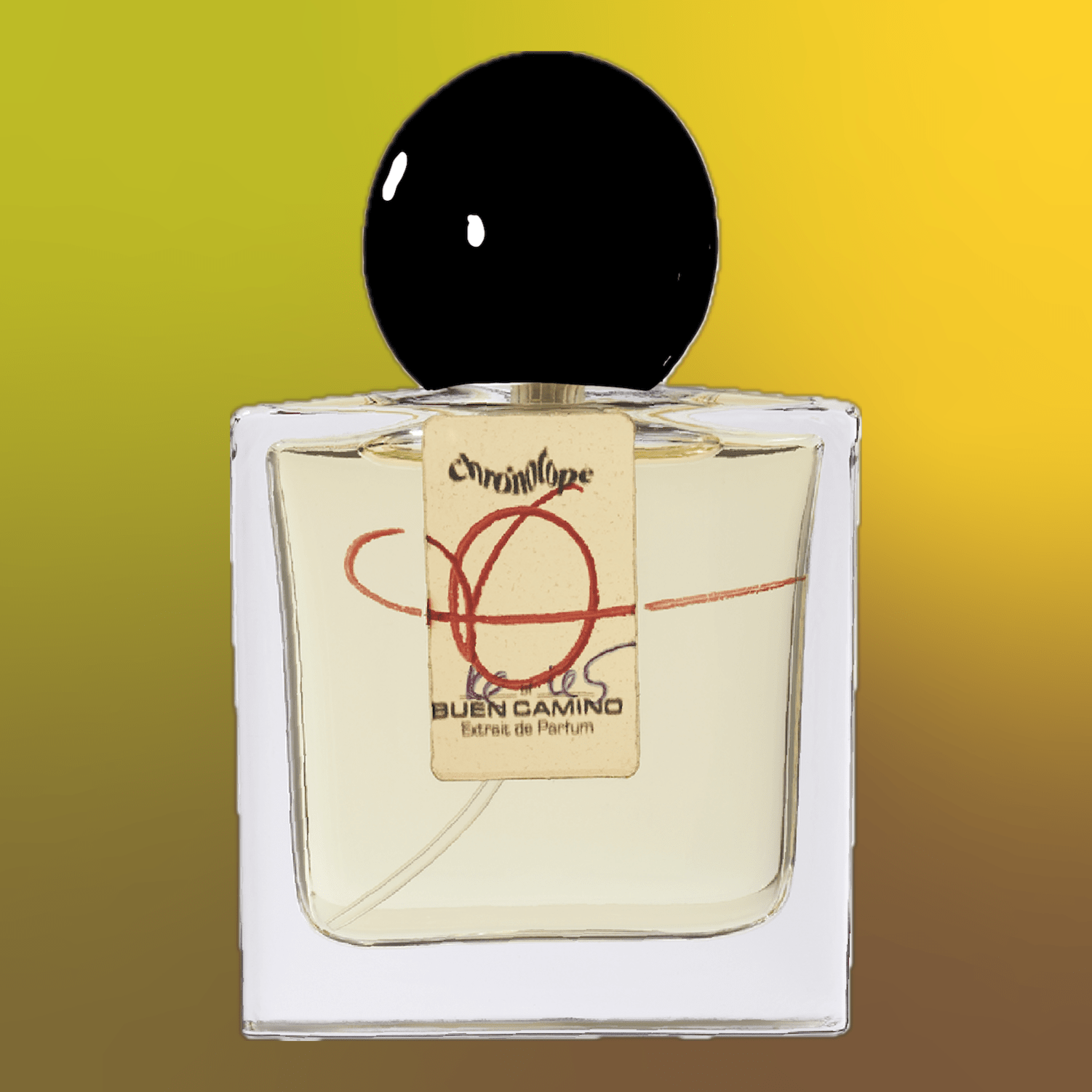 Bottle of Chronotope Buen Camino Extrait de Parfum—all-natural handmade immortelle orange blossom perfume